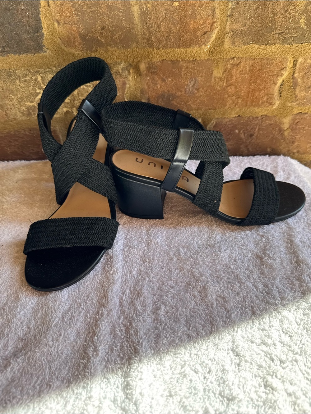 Unisa Black Braided Ankle-Strap Sandals - Picture 3 of 5